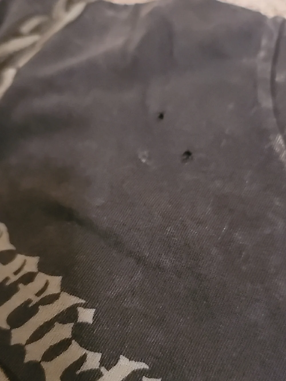Affliction Studded Men's Medium Black Shirt 2 small holes - Picture 8 of 9